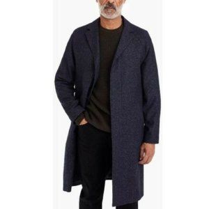 NEW J Crew Destination Topcoat Italian Tweed Navy